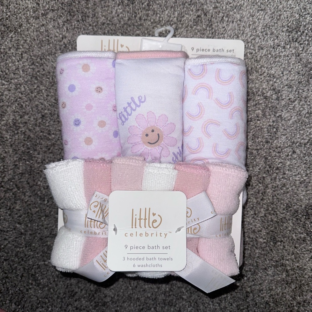 Little Celebrity Pink Baby Bath Set - 9 Piece